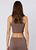 Kappa 38263BW-XSC LEDA TANK Kahve Crop Düz Kadın Atlet