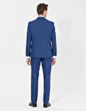 Erkek Slim Fit Takım Elbise-İndigo | 54