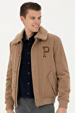 U.S. Polo Assn. Erkek Camel Kaşe Mont