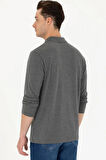 U.S. Polo Assn. ERKEK ANTRASİT MELANJ POLO YAKA BASİC SWEATSHİRT G081SZ082.000.1735204