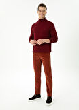 U.S. Polo Assn. Balıkçı Yaka Slim Fit Bordo Erkek Kazak YBS-SK23