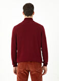 U.S. Polo Assn. Balıkçı Yaka Slim Fit Bordo Erkek Kazak YBS-SK23