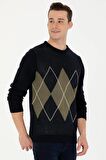 G081GL0TK 1678171 PAMEL U.S. Polo Assn. Erkek Kazak Lacivert