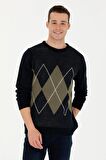 G081GL0TK 1678171 PAMEL U.S. Polo Assn. Erkek Kazak Lacivert