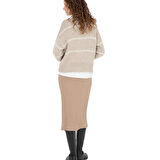 Kadın  Midi Boy Triko Etek