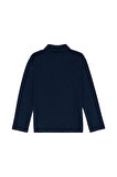 Kız Çocuk Lacivert Polo Yaka Basic Sweatshirt 50276782-VR033