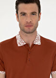 Cacharel Polo Yaka Düz Kiremit Erkek T-Shirt CHERRY