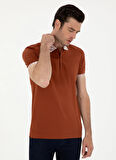 Cacharel Polo Yaka Düz Kiremit Erkek T-Shirt CHERRY