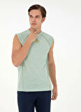 U.S. Polo Assn. Bisiklet Yaka Su Yeşili Erkek T-Shirt RUAN