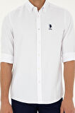 U.s.Polo Assn. Erkek Beyaz Dokuma Gömlek G081GL004