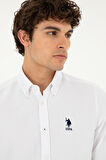 U.s.Polo Assn. Erkek Beyaz Dokuma Gömlek G081GL004