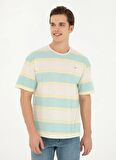 . Bisiklet Yaka Mint Erkek T-Shirt AFKA