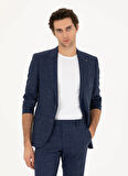 Cacharel Normal Bel Slim Fit Lacivert Erkek Takım Elbise BLOSS