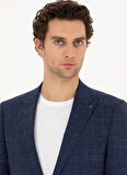 Cacharel Normal Bel Slim Fit Lacivert Erkek Takım Elbise BLOSS