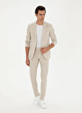 Cacharel Normal Bel Slim Fit Bej Erkek Takım Elbise DRAY