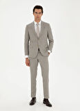 Cacharel Normal Bel Slim Fit Bej Erkek Takım Elbise OLIVER