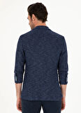 Cacharel Slim Fit Lacivert Erkek Mikro Ceket FOREX