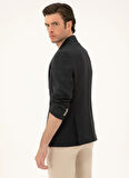 Cacharel Slim Fit Siyah Erkek Mikro Ceket OLIA/C