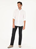 Cacharel Normal Bel Normal Paça Slim Fit Siyah Erkek Pantolon OLIA/P
