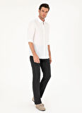 Cacharel Normal Bel Normal Paça Slim Fit Siyah Erkek Pantolon OLIA/P