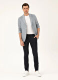 Cacharel Slim Fit Mavi Erkek Ceket LEUPE
