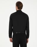 Pierre Cardin Siyah Erkek Klasik Slim Fit Armürlü Gömlek LEKNO GOMLEK UZUNKOL