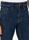 Cacharel Normal Bel Slim Paça Slim Fit Lacivert Erkek Denim Pantolon KAI
