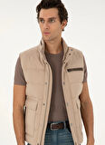 Cacharel Düz Bej Erkek Yelek TULARE