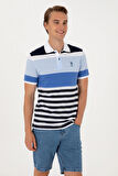 U.S. Polo Assn. Mavi Erkek Regular Fit Polo T-Shirt DMK.2105692.PELTAN.