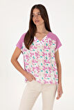 U.S. Polo Assn. Fuşya Kadın Standart T-Shirt DMK.2115585SEDOY.
