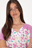 U.S. Polo Assn. Fuşya Kadın Standart T-Shirt DMK.2115585SEDOY.