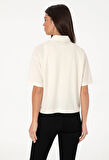 U.S. Polo Assn. Ekru Kadın Cropped Fit Gömlek DMK.2104541SOLE.