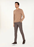 Cacharel Normal Bel Normal Paça Slim Fit Kahve Erkek Pantolon AVIGNON