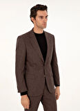 Cacharel Normal Bel Slim Fit Kahve Erkek Takım Elbise RSOR