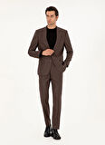Cacharel Normal Bel Slim Fit Kahve Erkek Takım Elbise RSOR