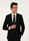 Cacharel Slim Fit Siyah Erkek Düz Ceket VALTUS-LYC/C