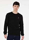 U.S. Polo Assn. Klasik Yaka Siyah Erkek Sweatshırt G081SZ082.000.1963478