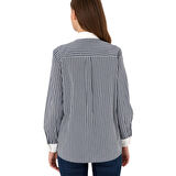 Kadın Çizgili Uzun Kollu Tunik Gömlek