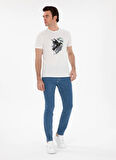 Cacharel Bisiklet Yaka Beyaz Erkek T-Shirt CUENCE