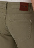 Cacharel Normal Bel Normal Paça Slim Fit Yeşil Erkek Denim Pantolon RAIDS