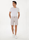 Cacharel Normal Bel Regular Fit Bej Erkek Bermuda Şort PAUL-B