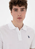 U.S. Polo Assn. Beyaz Erkek Polo T-Shirt PAST