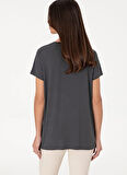 U.S. Polo Assn. V Yaka Antrasit Kadın T-Shirt CIYOSEL25