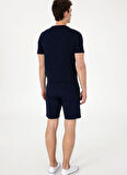 Lacivert Erkek Lastikli Bel Slim Straight Sweat Şort PARME