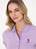 U.S. Polo Assn. Polo Yaka Lila Kadın T-Shirt TP0125