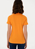U.S. Polo Assn. Polo Yaka Turuncu Kadın T-Shirt TP0125