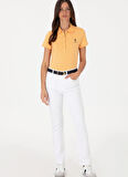 Açık Turuncu Kadın Slim Fit Polo T-Shirt TP0125