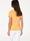 Açık Turuncu Kadın Slim Fit Polo T-Shirt TP0125