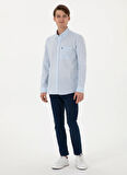 U.S. Polo Assn. Slim Fit Mavi Erkek Gömlek GIRIL