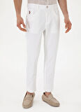 U.S. Polo Assn. Normal Bel Normal Paça Beyaz Erkek Chino Pantolon MICHES